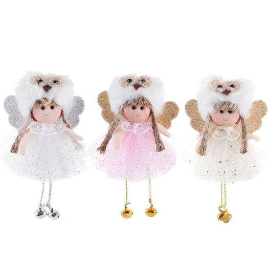 Adorno Navideño Ángel con Alas de Lentejuelas y Astas - Image 10