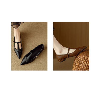 Zapatos Planos Puntiagudos Marrón - Cómodos y Versátiles para Diario - Image 10