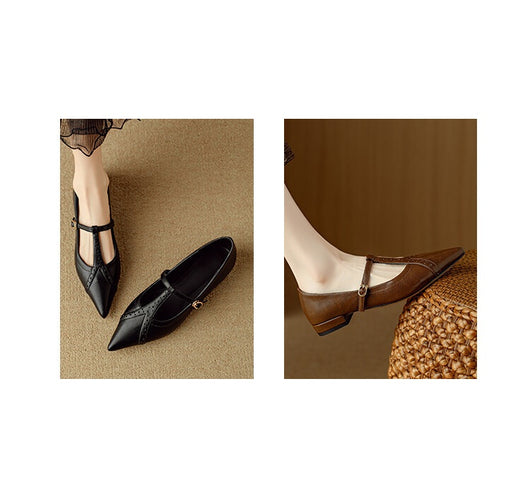 Zapatos Planos Puntiagudos Marrón - Cómodos y Versátiles para Diario - Image 10