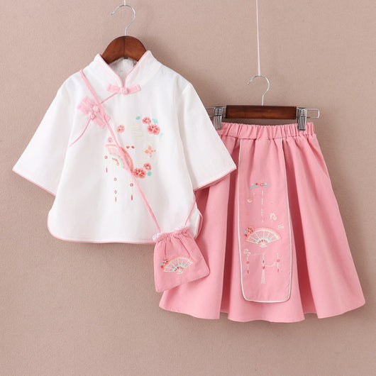 Falda de Verano Estilo Chino Antiguo para Niñas - Image 7