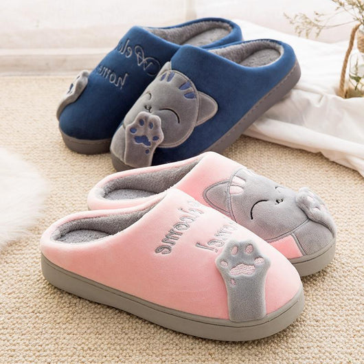 Pantuflas Invierno Mujer Gato Animado - Cómodas y Acogedoras - Image 3