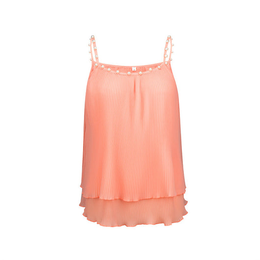 Blusa Camisola de Perlas con Volantes Suelta para Verano - Image 13