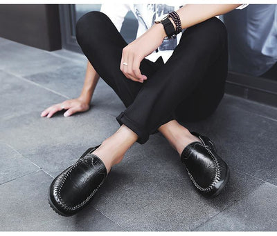 Zapatos de Cuero Casual para Hombre Estilo Británico Suela Flexible - Image 6