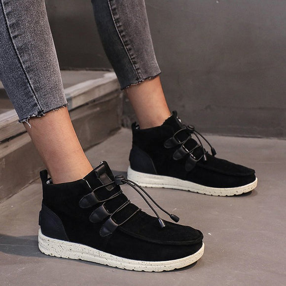 Zapatillas Altas Casuales Talla Grande - Diseño Clásico y Cómodo