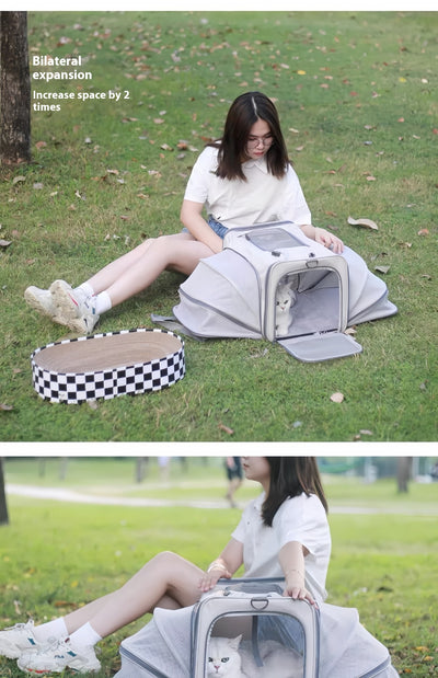 Mochila Transportadora para Mascotas Respirable de Gran Capacidad - Image 14