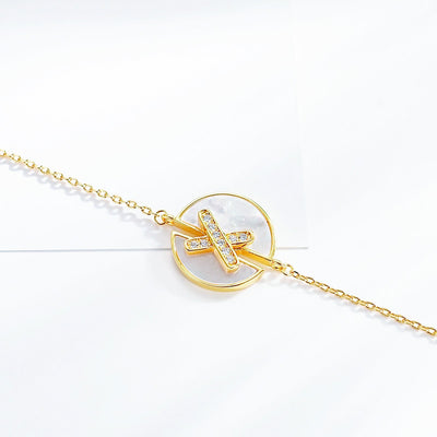 Pulsera Circular con Colgante en Forma de X para Mujer - Image 8