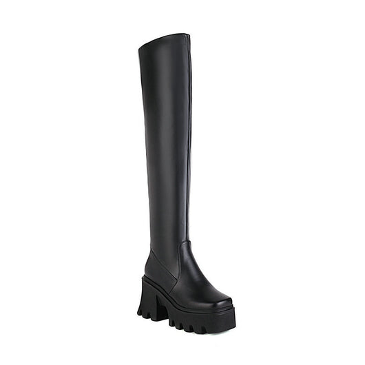 Botas Altas de Caballero con Tacón Grueso - Colección Otoño Invierno - Image 6