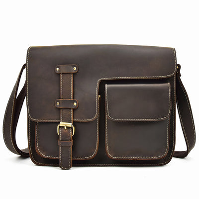 Bolso Tote de Cuero Crazy Horse Gran Capacidad - Image 15