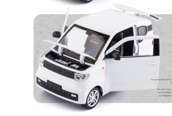 Miniatura de Colección Wuling Hongguang MiniEV con Luz, Sonido y Dirección Funcional