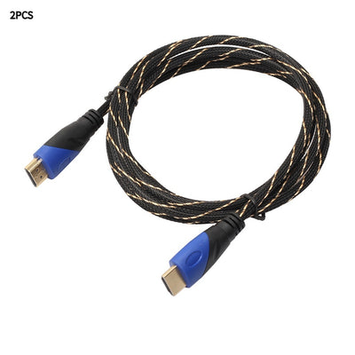 Cable de Video Macho a Macho con Conector Azul Negro y Detalles Dorados - Image 6