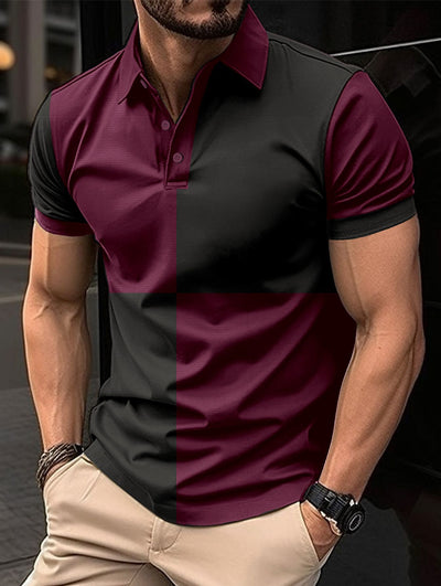 Polo Deportivo Casual Hombre con Cuello Vuelto y Costuras Bicolor - Image 11