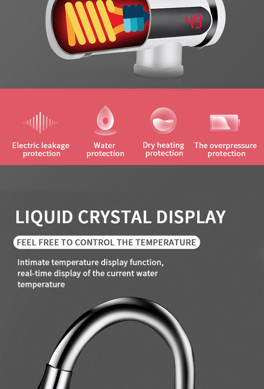 Grifo Eléctrico Calentador de Agua Instantáneo para Cocina - Image 12