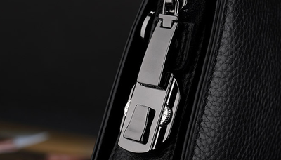 Cartera de Cuero Genuino para Hombre con Cierre de Combinación - Image 8