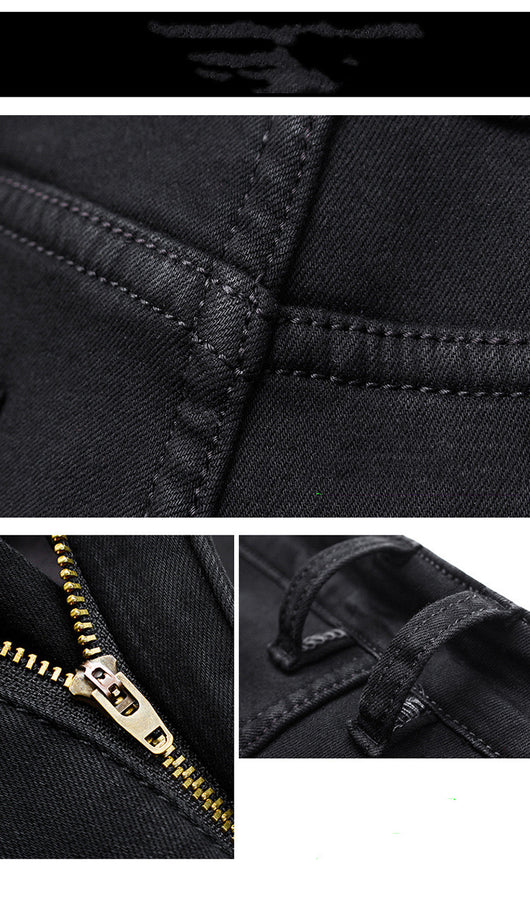 Pantalones Jeans Slim Straight Negro para Hombre - Image 16