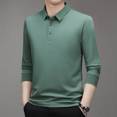 Camiseta Manga Larga Cuadros Panal Otoñal para Hombre - Image 4