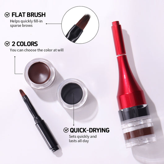 Delineador y Lápiz de Cejas Multifuncional Impermeable de Larga Duración - Image 9