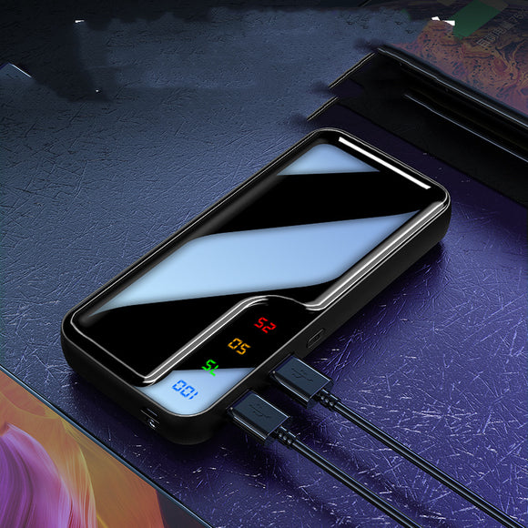 Power Bank de Espejo con Textura Cuero - 5 Secciones Premium