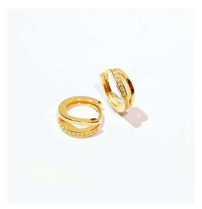 Aretes de Plata Esterlina con Acabado Dorado - Diseño Moderno y Versátil - Image 15