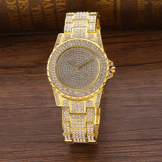 Reloj de Acero Inoxidable con Diamantes y Esfera Estrellada - Image 2