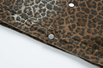 Abrigo Suelto Estampado Leopardo Vintage con Forro Grueso - Image 12