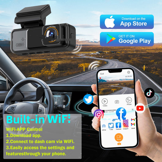 Dashcam Dual WiFi GPS con Grabación Frontal y Trasera HD - Image 4