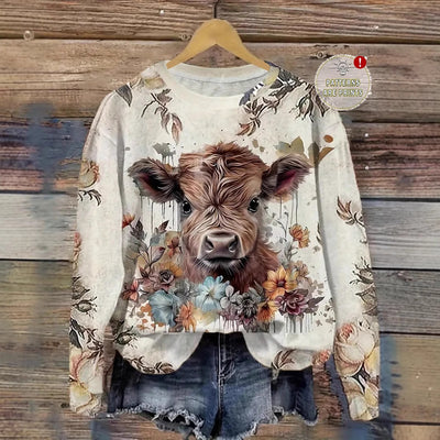 Blusa Casual Estampada de Manga Larga para Mujer - Image 4