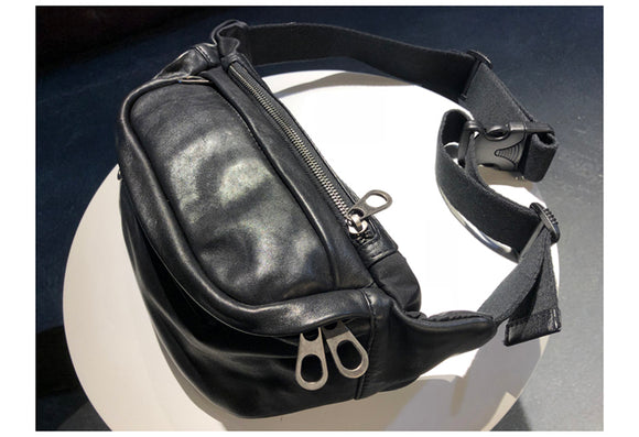 Bolsa Bandolera de Cuero Genuino Estilo Vintage para Hombre
