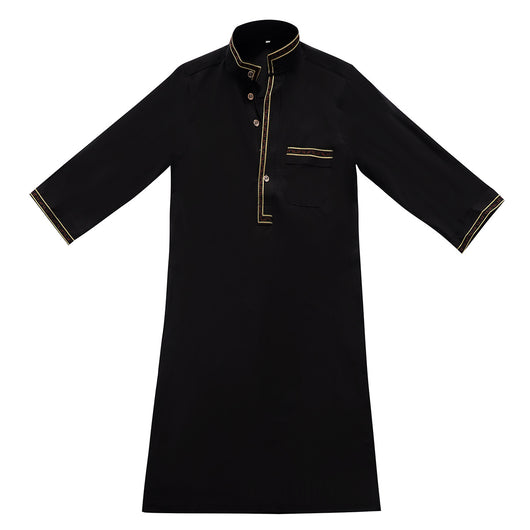 Camisa Larga de Cuello Mao con Botones - Estilo Oriente Medio - Image 23