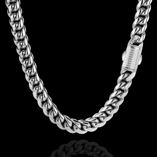 Collar y Pulsera Hip Hop Acero Inoxidable con Cierre de Resorte 12mm - Image 5