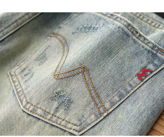 Jeans Retro Holgados Pesados para Hombre - Casual Clásico - Image 10