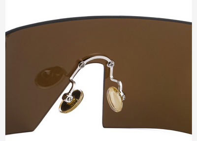 White one-piece cycling sunglasses with mirrored silver lenses and a sporty, futuristic design. - Image 11