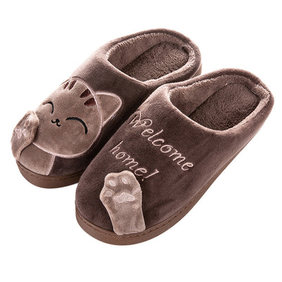 Pantuflas de Invierno Gato de la Suerte - Algodón Cómodo para Casa - Image 3