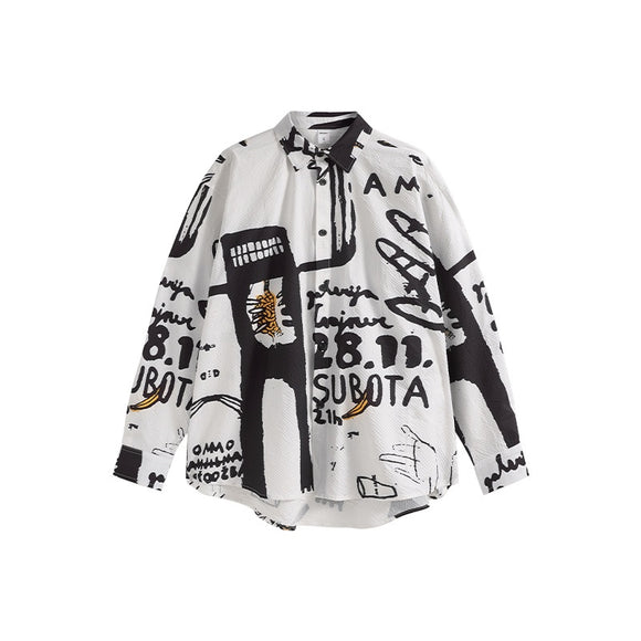 Playera de Diseño Graffiti Pintado a Mano - Colección Otoño Invierno