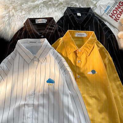 Camisa a Rayas Verticales para Hombre - Estilo Casual Moderno - Image 2