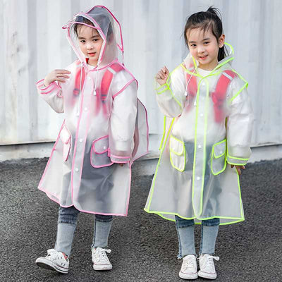 Poncho Impermeable Transparente para Niños