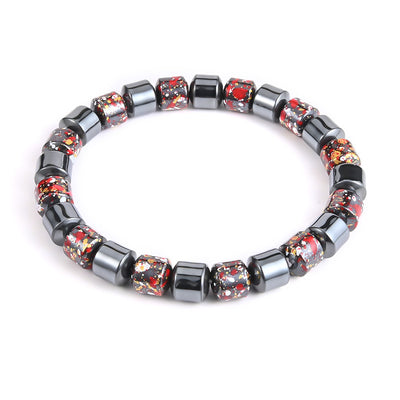 Pulsera Elástica de Piedra Negra Natural para Hombre - Image 7