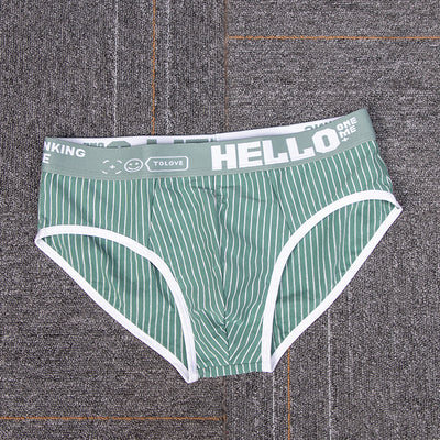 Calzoncillos Tipo Slip Rayas Algodón Hombre Cintura Baja Transpirables - Image 8