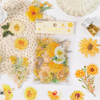 Cuaderno de Flores y Plantas - Material Decorativo 40 Piezas - Image 3