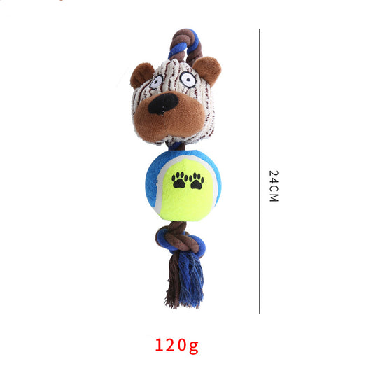 Juguete Interactivo para Perros con Cuerda y Pelota de Tenis Resistente - Image 3