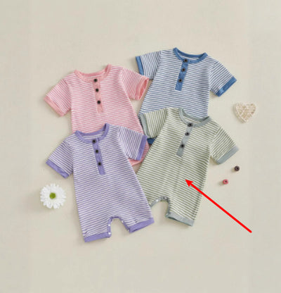 Conjunto de 4 Piezas en Algodón Puro con Rayas - Estilo Casual - Image 3