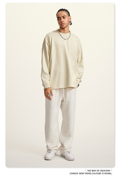Camiseta Manga Larga Oversize para Hombre - Algodón Puro Otoño Invierno - Image 29