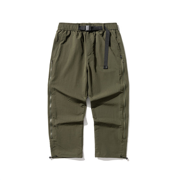 Pantalones Casuales Hombre Corte Entallado con Estampado y Cierre