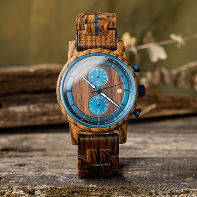 Reloj Deportivo de Madera para Hombre con Respaldo de Acero Inoxidable - Image 14