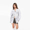 Camisa Larga Estampada a Rayas con Letras para Mujer
