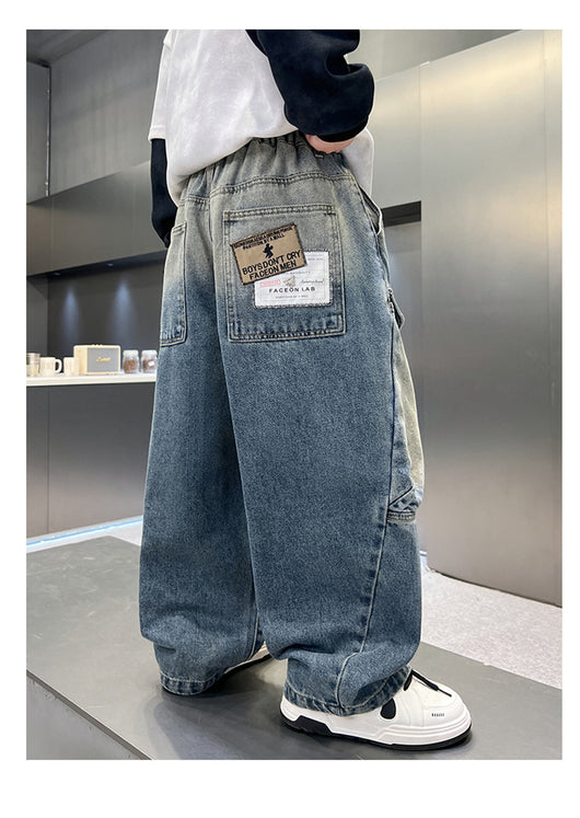 Pantalones Cargo Sueltos para Niños - Jeans Versátiles y Cómodos - Image 15