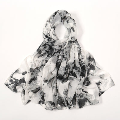 Pañuelo Ligero de Gasa Estampado Floral para Primavera y Verano - Image 38