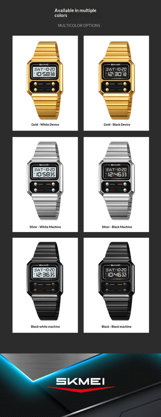 Reloj Digital Retro Multifuncional Resistente al Agua - Image 16