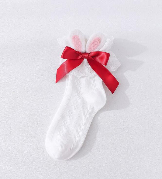 Calcetines de Felpa con Orejas de Conejo para Mujer S1657