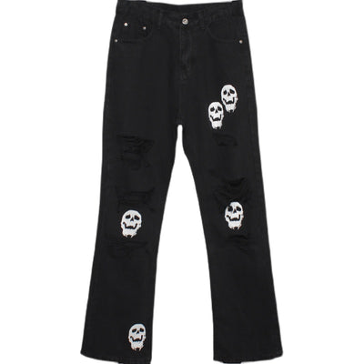 Jeans Rotos Calavera y Espadas para Hombre - Image 6
