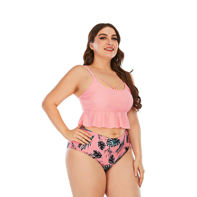 Traje de Baño Tankini Mujer Cintura Alta Triángulo Estampado - Image 14